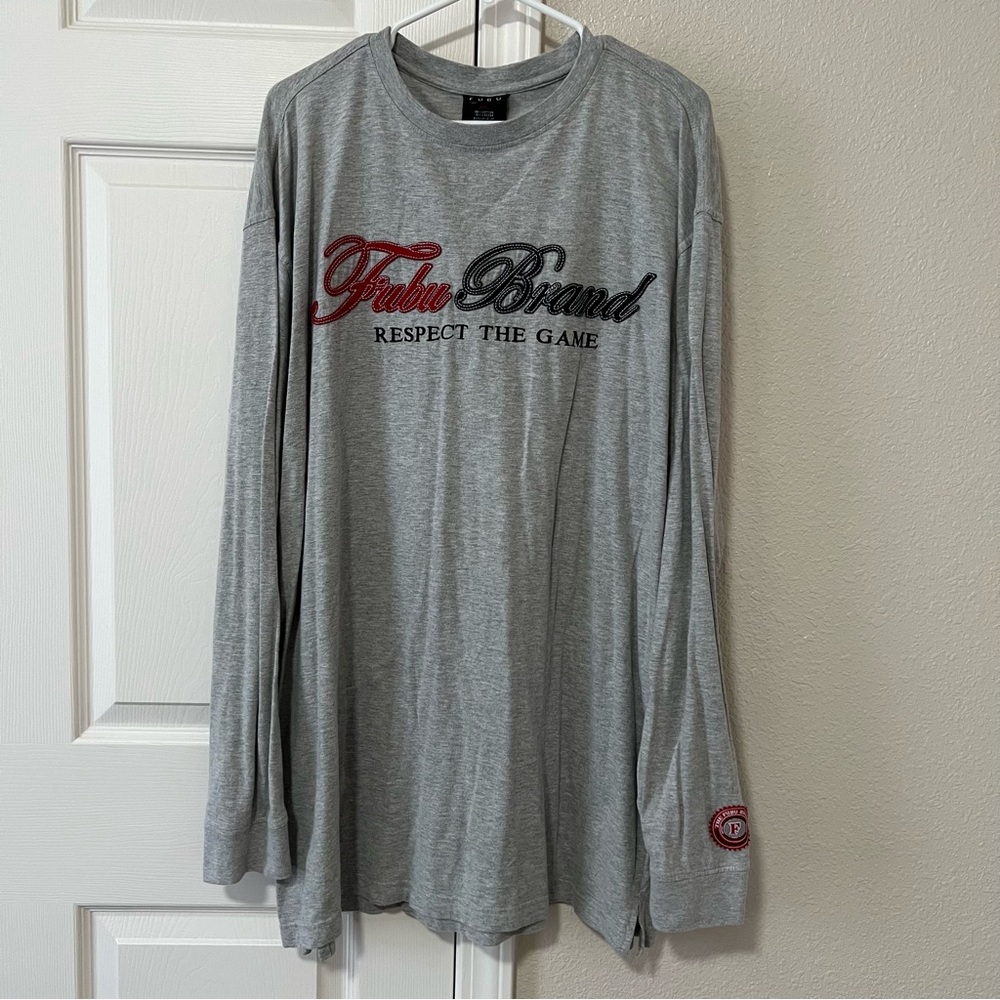 Vintage FUBU Embroidered Long Sleeve Shirt - 2XL